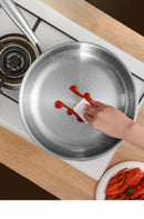 High-end titanium pan, household uncoated steak frying pan, titanium alloy non-stick pan, gas stove with titanium pan