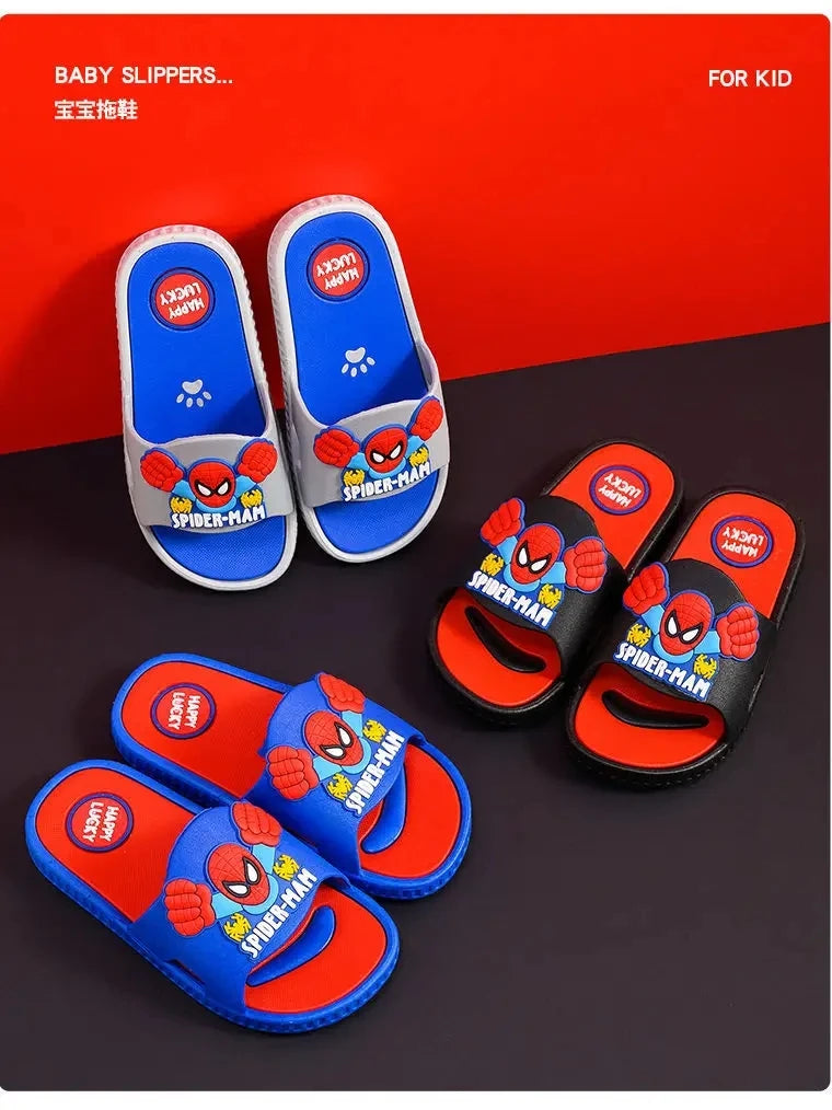 Disney Children's Slippers Cartoon Boys' Summer Home Shoes Boys' Sandals Waterproof Anti-slip Kids' Garden Shoes Size 24-39