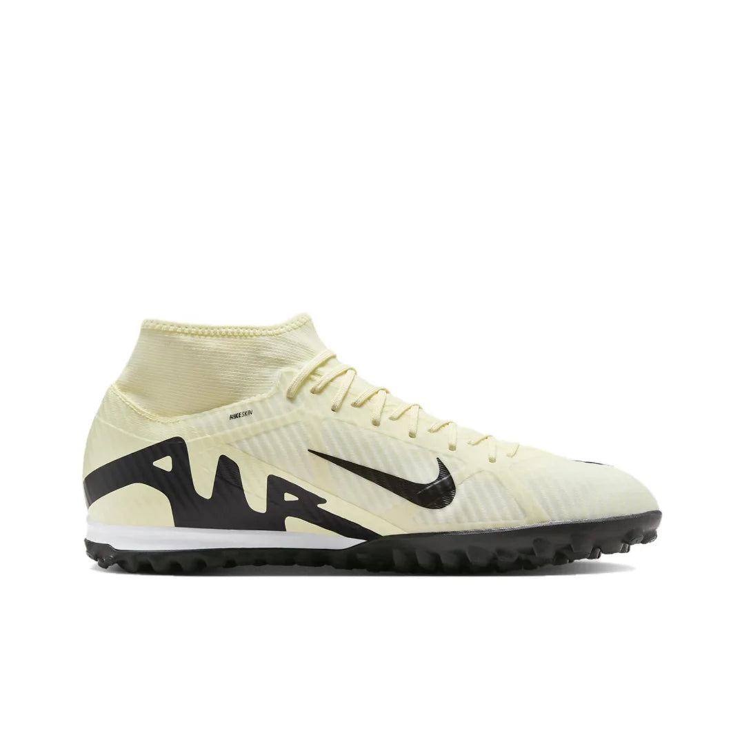 Nike Original Beige Mercurial Superfly 9 TF Men's Soccer Cleats Comfortable grip non-slip hard artificial turf