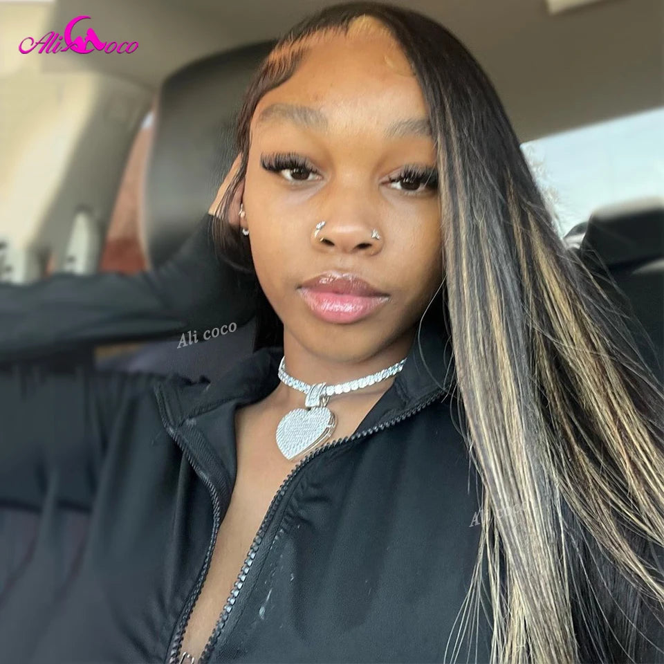 Upgrade 13x6 Highlight Wigs Human Hair for Women 1B 27 Blonde Lace Front Wig Pre Plucked 13x4 Highlight Blonde Human Hair Wigs
