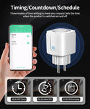 TNCE TUYA Smart Plug WiFi/Zigbee Socket EU 16A/20A With Power Monitor Timing Function Voice Control Works With Alexa GoogleHome