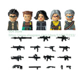 Military Special Forces Action Figure Building Blocks Ghillie Suit Weapons Sniper SWAT Ghost KSK Police Bandit Boy Toy Gift F029