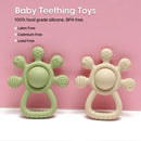 2025 new Teething Silicone Palm Rattle Teether bunny - Safe Baby Chew Toys for Soothing Sore Gums
