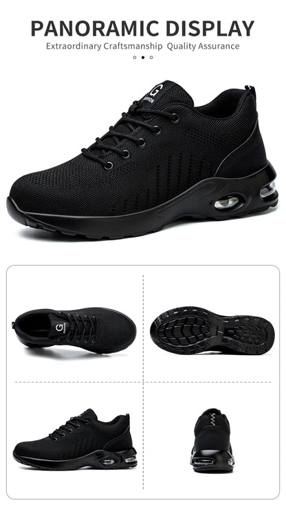 New Styles Men Safety Boots With Steel Toe Cap Anti-smash Work Sneakers Safety Shoes Men IndestructibleWork Boots Tactical Boots