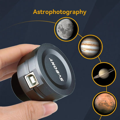 Cámara telescópica planetaria Svbony SV105/205 con ocular digital CMOS de 1,25'' para principiantes en fotografía planetaria.