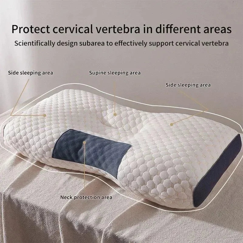 Knitted cotton pillow, cervical spine protection, sleep aid, pillow core, special household dormitory student pillow for adults