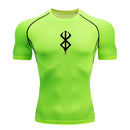 Camiseta deportiva de verano de secado rápido para hombre, camiseta de compresión de manga corta de segunda piel para gimnasio, entrenamiento, fitness, correr, ropa para hombre