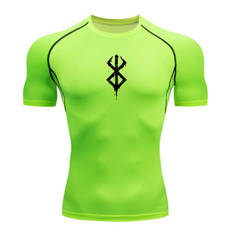 Camiseta deportiva de verano de secado rápido para hombre, camiseta de compresión de manga corta de segunda piel para gimnasio, entrenamiento, fitness, correr, ropa para hombre