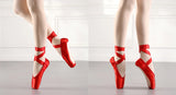 Child And Adult Ballet Dance Shoes Girls Ballet Pointe Shoes Professional With Ribbons Shoes Series Classic Woman Ballet Shoes