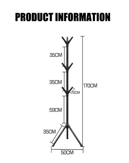 2025 New Standing Coat Rack Hook Household Clothes Hanger Floor Standing Bedroom Clothing Storage Rack Save Space Clothing Racks