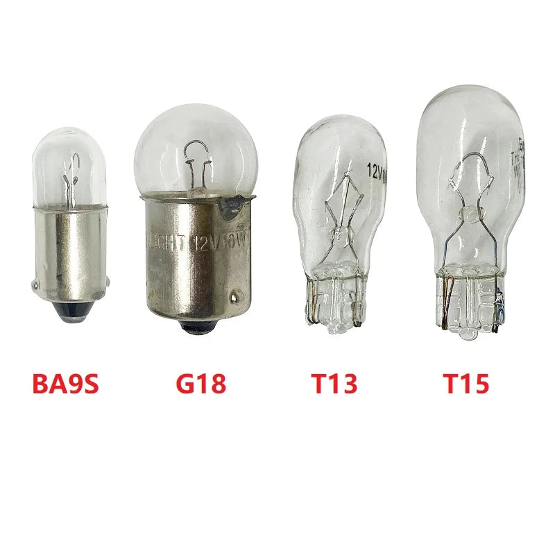 4/10P T5 T10 T13 T15 BA9S G18 Car Halogen Lamp Instrument Lights Bulb Auto Interior Light Car Styling T20 7440 7443 12V