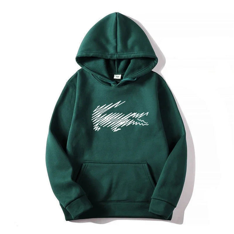 Men's and Women's Hoodie Sweatshirt Fashion Print Black Gray Pink Hooded Hip Hop Wool Hoodie Men's Brand Hoodie Street Clothing