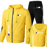 BMW Tracksuit Men's Clothing BMW Print Sweat Suit Casual Harajuku Hooded Sweatshirt+Pants 2 Piece Set Sportswear Sets Men