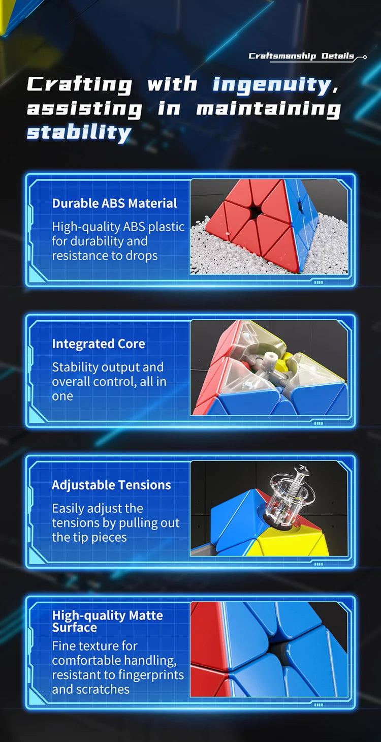Cubo mágico magnético MOYU Meilong M 3X3 2X2 Pyraminx Cubing Cubo de velocidad profesional 3x3x3 Rompecabezas de velocidad Juguete para niños Cubo mágico