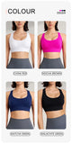 Ropa interior deportiva transpirable y a prueba de golpes para mujer, sujetador de yoga para correr, entrenamiento, espalda descubierta, push up, para gimnasio y ejercicio.