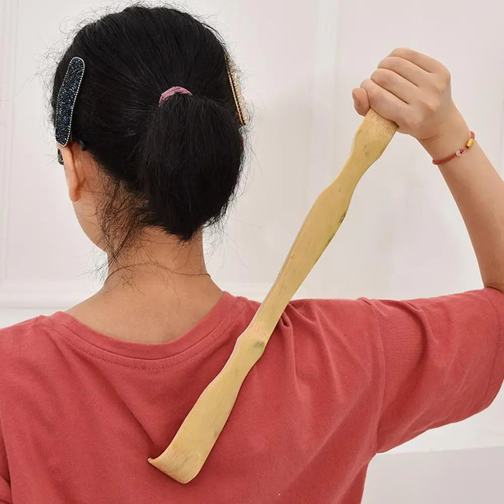 Bamboo Portable Back Scratcher Wooden Body Roller Stick Backscratcher Wooden Scratching Backscratcher Massager