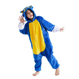 Cartoon Kigurumi For Children Kids' Animal Onesie Pajamas Dog Wolf Dragon Dinosaur Halloween Carnival One-piece Costume Homewear