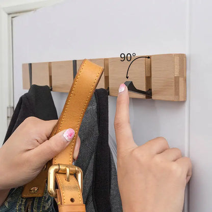 Colgador de llaves de bambú para colgar en la pared, organizador de pared, perchero rectangular, ganchos para abrigos, decoración del hogar, perchero