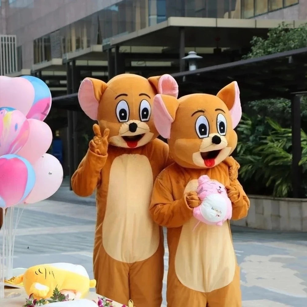 Tom Cat X Jerry Mouse Cartoon Mascot Cosplay Costume Fancy Dress Advertising Carnival Props Customized Halloween Party