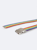 7-color Rainbow D-clip Women Ultra-long Casual Versatile Summer Waist Belt Fashionable Commuting Style Iron Buckle