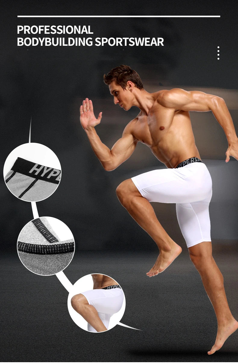 2025 Compression Shorts Men Summer Sportswear Training Tights Gym Fitness Leggings Short Pants Sport Bottoms Running Shorts Men