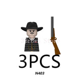 MOC Medieval Building Blocks Castle Knight Western Cowboy Historical Army Cavalry Horse Soldier Gun Kid Toy Gift Brick DIY S040