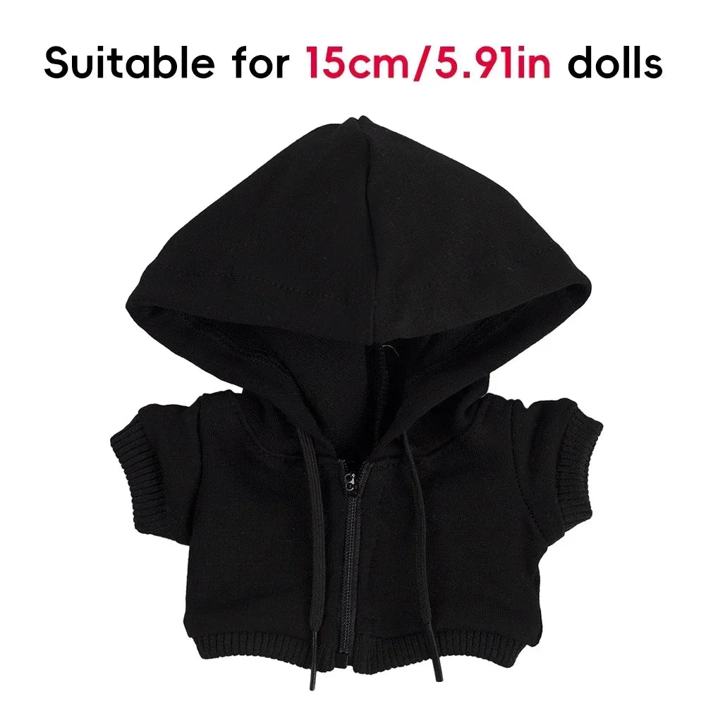 For Labubu Casual Sweatsuit Set Comfy Clothes for Labubu 15/17cm Dolls Featuring Ribbed Hem Details Fashion Doll Accessories