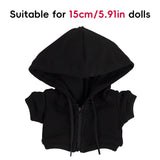 For Labubu Casual Sweatsuit Set Comfy Clothes for Labubu 15/17cm Dolls Featuring Ribbed Hem Details Fashion Doll Accessories