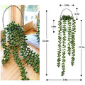 Artificial Plant Vines Wall Hanging Rattan Leaves Branches Outdoor Garden Home Decoration Plastic Fake Silk Leaf Green Plant Ivy