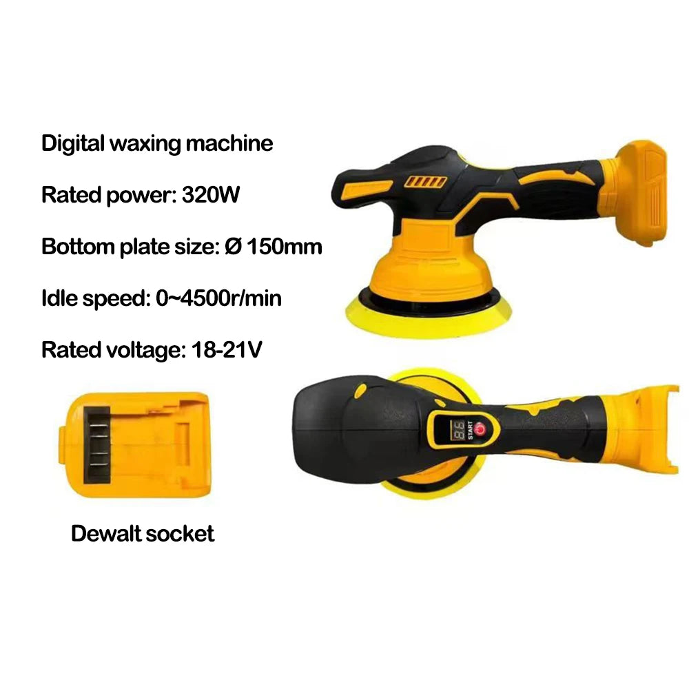Cordless Car Polisher 8 Gears Adjustable Auto Electric Waxing Sanding Sealing Glaze Tool Fit Makita/Dewalt/Milwaukee 20V Battery