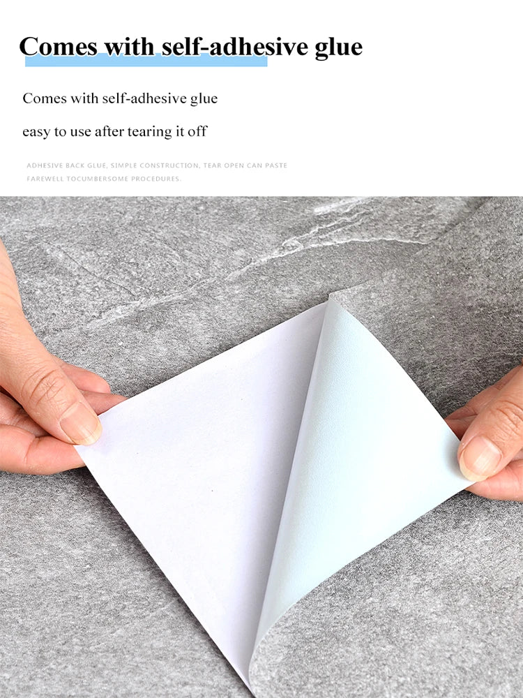 Self-adhesive Thicken PVC Floor Sticker Waterproof Ceramic Tiles Sticker Store Mall Hotel Floor Home Decorative Retro Wallpapers