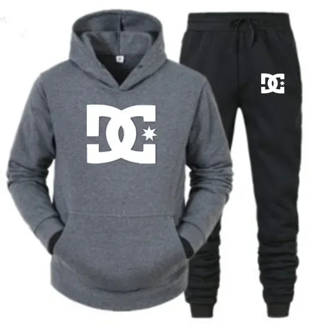 Ropa de primavera y otoño para hombre, nueva sudadera con capucha y pantalones casuales, dos conjuntos de ropa deportiva para correr de alta calidad