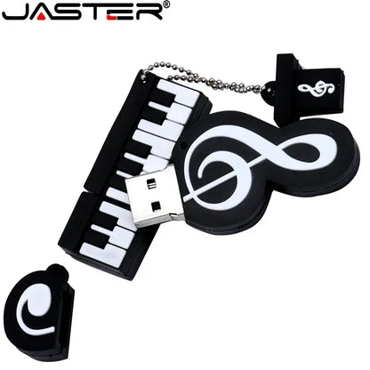 JASTER - Memoria USB de 64 GB con diseño de instrumento musical, diseño de guitarra, violín y violín, resistente al agua, 16 GB y 8 GB