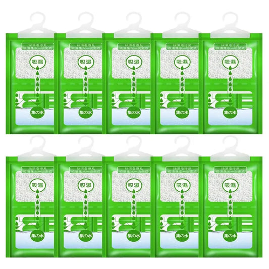 Hanging Moisture Absorber Bag, Closet Moldproof, Anti-moisture Dry Bags, Dehumidifier for Closet, Indoor Desiccant, 10Pcs