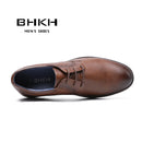 BHKH Male Sneakers Autumn/Winter traf Leather Men Casual Shoes Business Work Office Lace-up Dress shoes For Men Size47