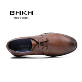 BHKH Male Sneakers Autumn/Winter traf Leather Men Casual Shoes Business Work Office Lace-up Dress shoes For Men Size47