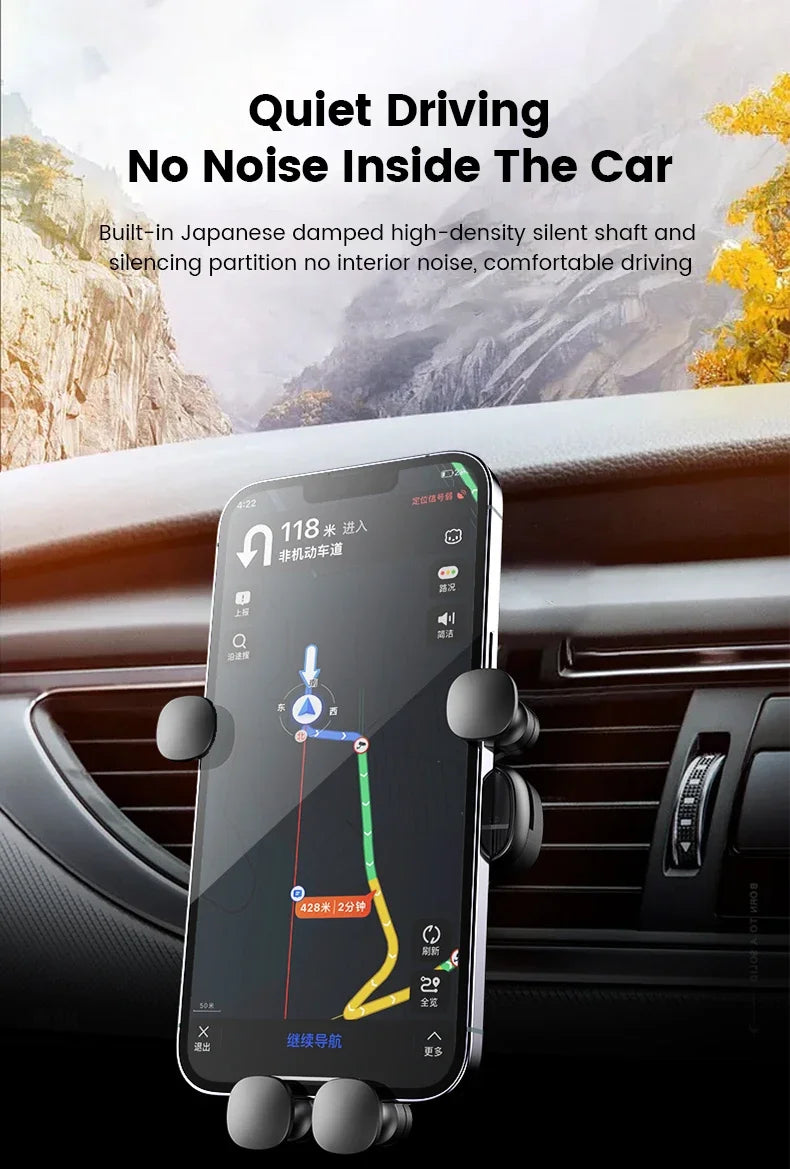 Gravity car phone holder air vent mount cell phone holder in car mobile support for iPhone 13 12 Xiaomi universal GPs stand