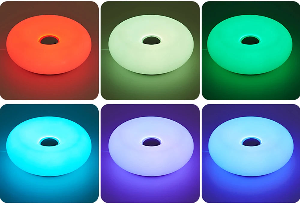 Bauhaus table lamp USB plug bedroom bedside lamp living room dining room decoration donut ambient light (Not glass)