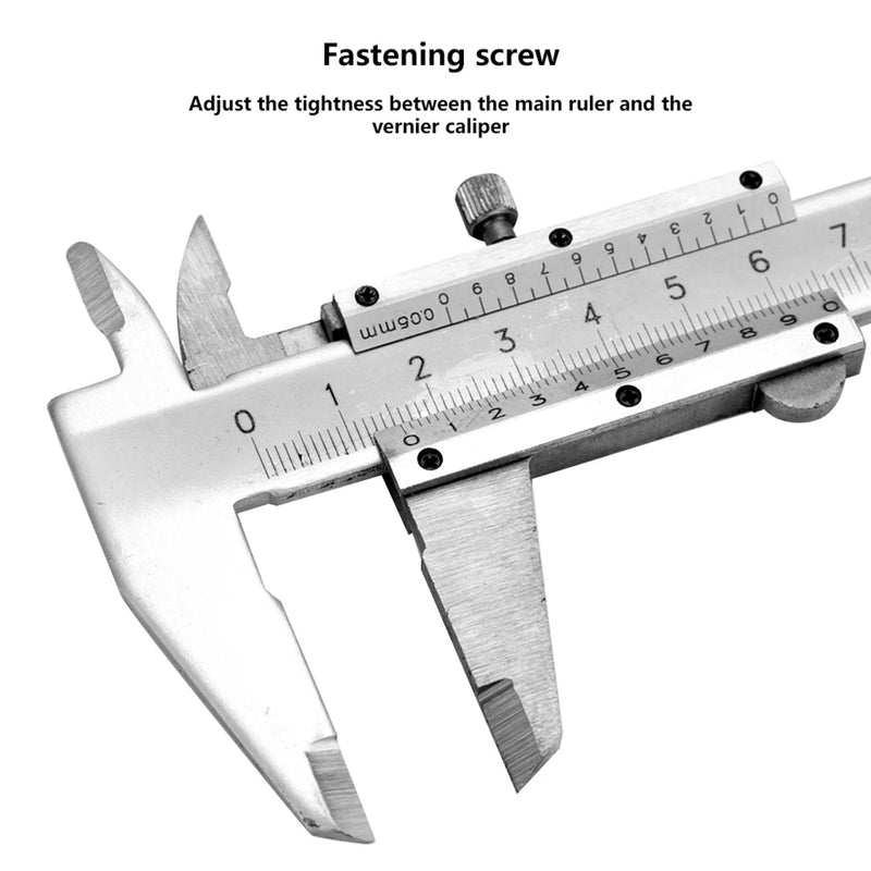 0-150mm High Accuracy Carbon Steel Metal Vernier Caliper Micrometer Gauge Measuring Tool