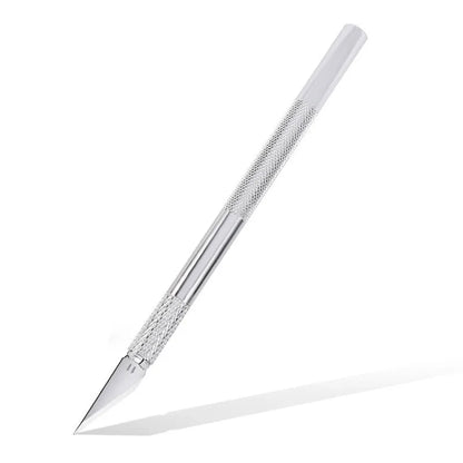 Non-Slip Metal Scalpel Knife Tools Kit Cutter Engraving Craft knives + 5pcs Blades Mobile Phone PCB DIY Repair Hand Tools