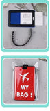 New PVC Soft Glue Airplane Luggage Tag Card Cover Name Labels Suitcase ID Address Hang Tag Boarding Pass Labels Travel Access