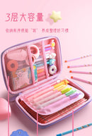 3D Pencil Case EVA Stationery Box School Supplies Pink Unicorn Pen Bag Ruler Storage Eraser Holder Pouch Rabbit Organizer INS A
