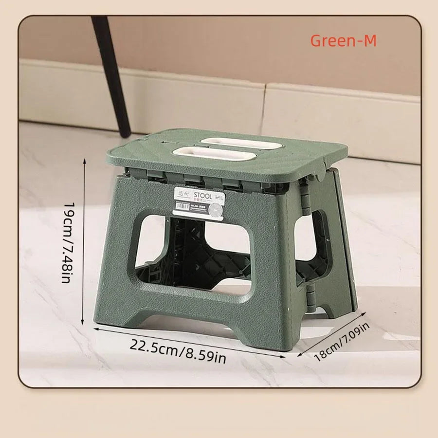Portable Mini Outdoor Stool - Thickened Plastic Folding Chair and Mazar Bench for Adults and Children