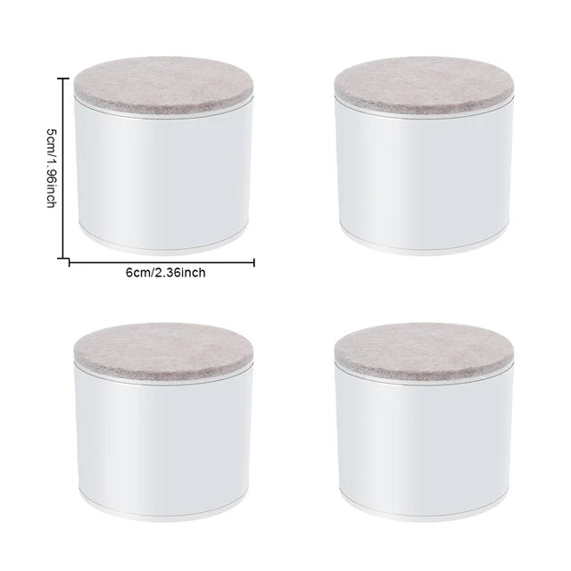 Table Leg Heightening Pad, preto, branco Shape, redondo, quadrado, silencioso, resistente ao desgaste, protege o chão, carbono, steelfelt, EVA, 4pcs