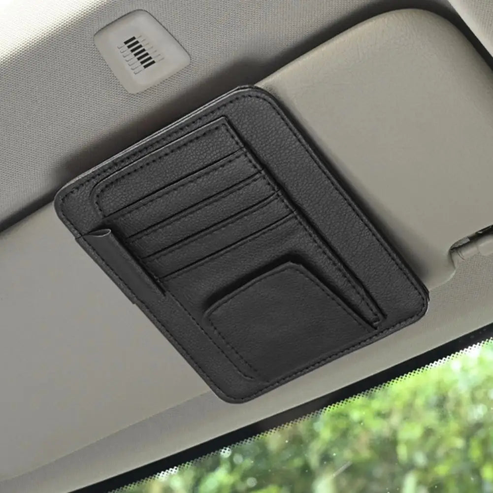 Visor Storage Multi-Pocket Car Sun Visor Document Storage Multi-functional Pen Card Glasses Clip Holder Organizer Interior Acces
