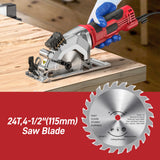 Geevorks Mini Circular Saw 4.8 Amp 4-1/2 Inch Compact Circular Saw 3700RPM Electric Circular Saws with Laser Cutting Guide