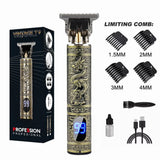 T9 LCD Electric Hair Trimmer Oil Shaving Head Electric Clipper Engraving Electric Clipper Hair Precision Trimmer for Men Care