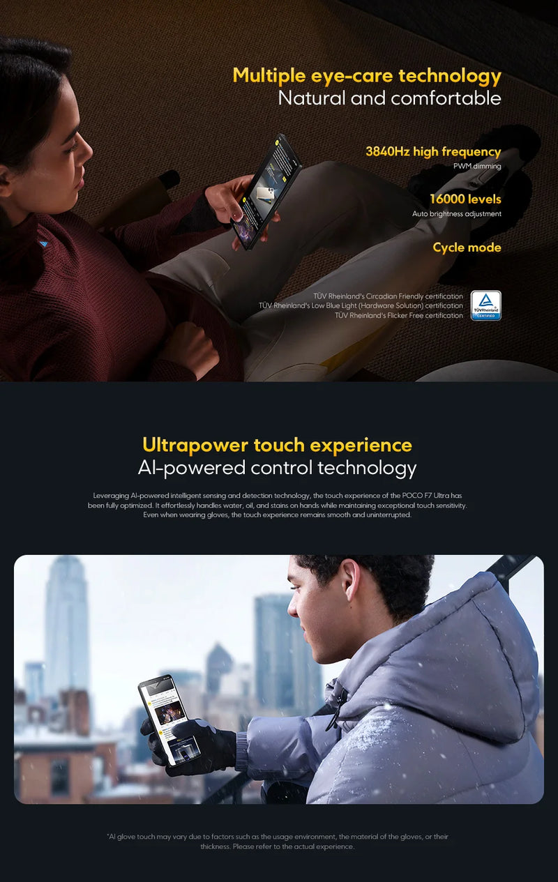 POCO F7 Ultra 5G NFC 12GB/256GB 16GB/512GB Global Version Mobile Phone Without Charger All New