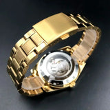 Orient Double Lion Classic Watch Series Gold - Tone Stainless Steel Automatic Mechanical Wristwatch Brand New Top Men's Watch