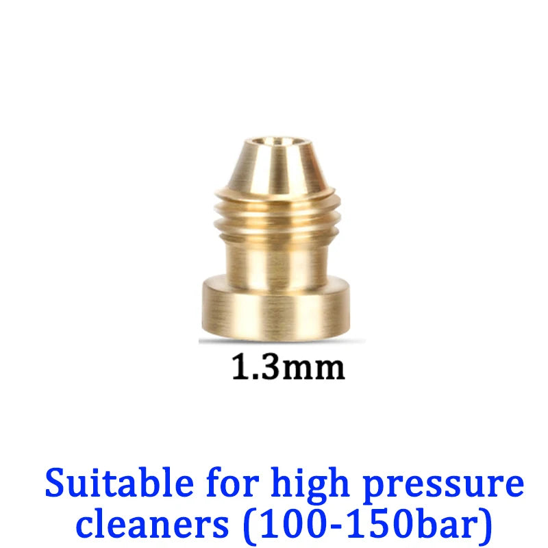 Boquilla de repuesto de latón para cañón de espuma de nieve con núcleo de cobre de 0,9 mm a 1,4 mm, rosca para pistola pulverizadora de espuma de alta presión.